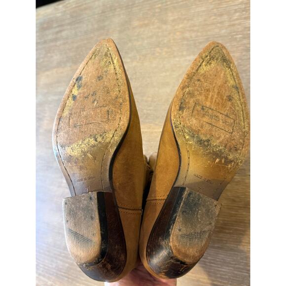 GUESS Suede Camel Western Short Cowboy Boots Women size 7.5 - Picture 5 of 8